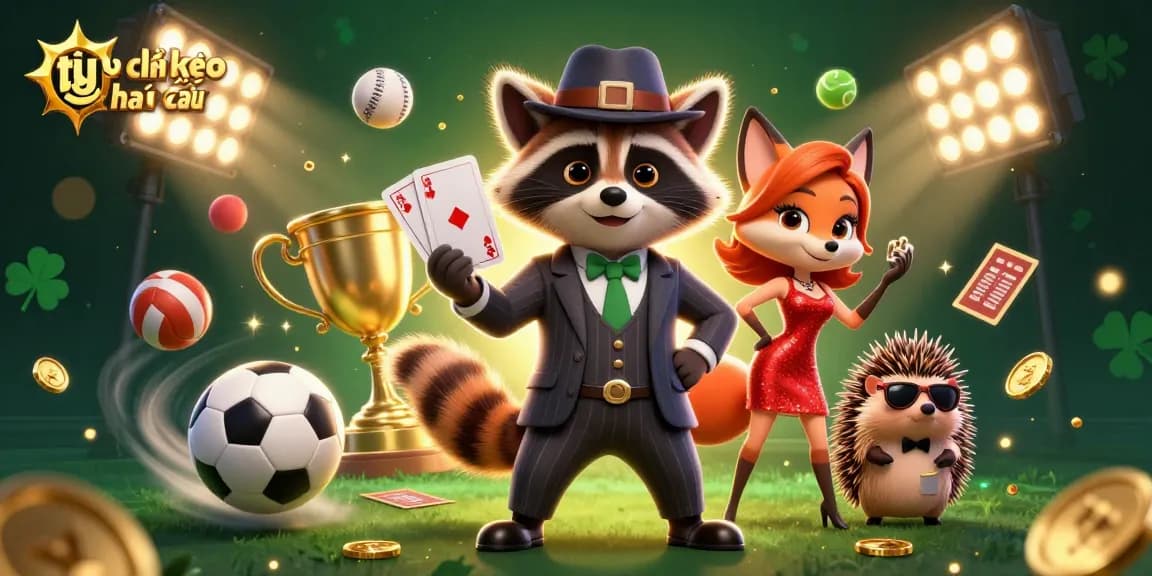 See how tỷ lệ kèo nhà cái enhances betting with lively characters in a dynamic sports scene.