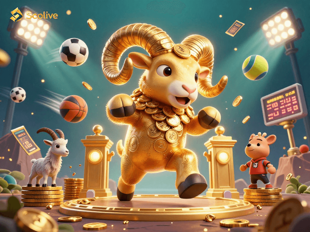Socolive showcases thrilling sports betting excitement with vibrant 3D casino elements.