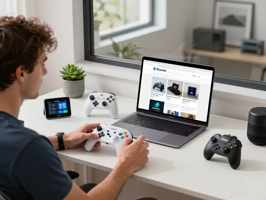 Explore trending tech gadgets showcasing Bluetooth innovation in a modern workspace.