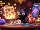 Claim the no deposit crazyvegas casino bonus with a cosmic 3D scene of cats and vibrant gaming elements.